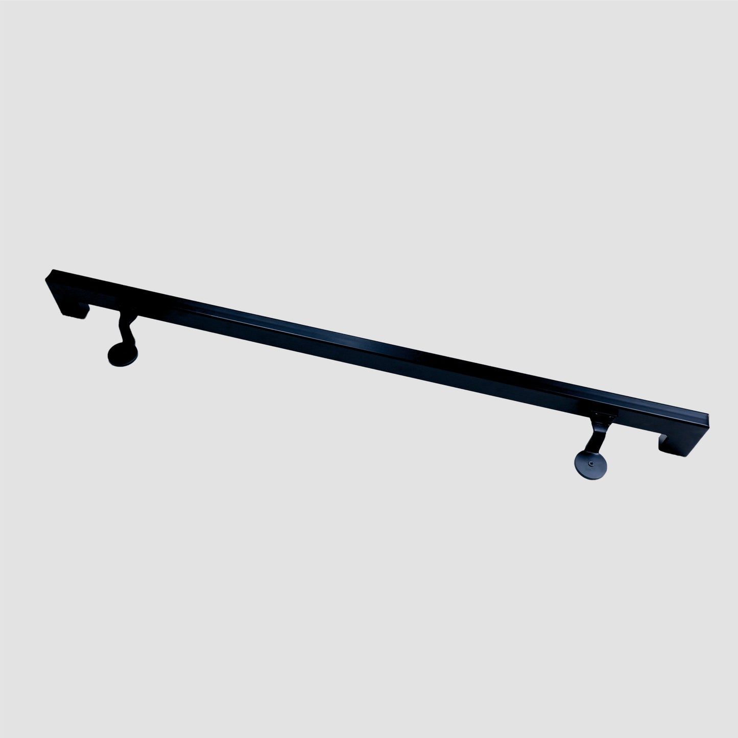 1,57''x0,78" modern industrial handrail, modern stair safety handle, wall mounted stair railing, oven painted iron stair railing for steps.