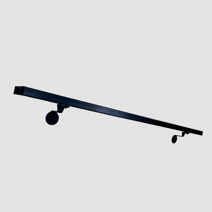 1,57''x0,78" modern industrial handrail, modern stair safety handle, wall mounted stair railing, oven painted iron stair railing for steps.