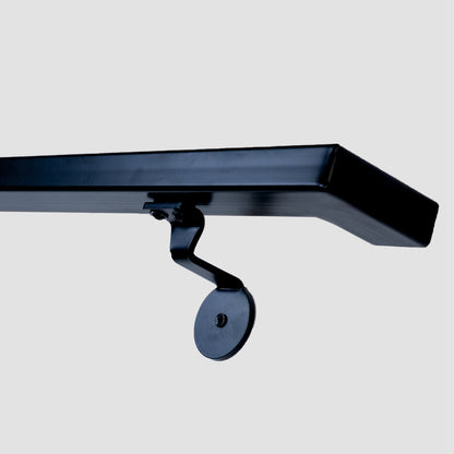 1,57''x0,78" modern industrial handrail, modern stair safety handle, wall mounted stair railing, oven painted iron stair railing for steps.