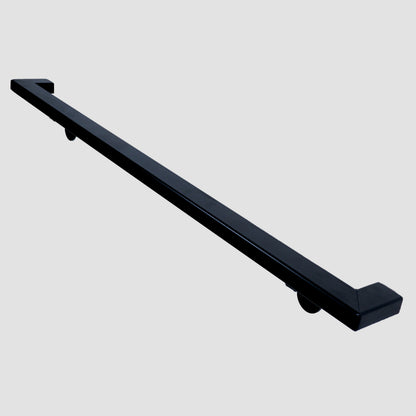 1,57''x0,78" modern industrial handrail, modern stair safety handle, wall mounted stair railing, oven painted iron stair railing for steps.