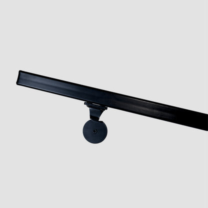 1,57''x0,78" modern industrial handrail, modern stair safety handle, wall mounted stair railing, oven painted iron stair railing for steps.