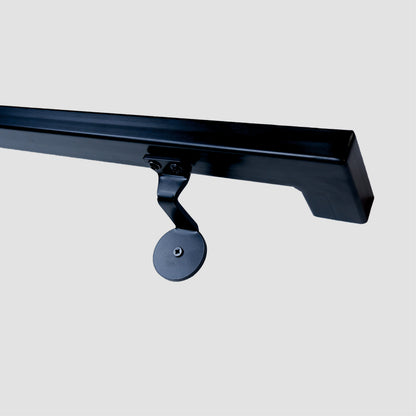 1,57''x0,78" modern industrial handrail, modern stair safety handle, wall mounted stair railing, oven painted iron stair railing for steps.