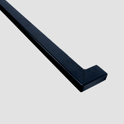 1,57''x0,78" modern industrial handrail, modern stair safety handle, wall mounted stair railing, oven painted iron stair railing for steps.