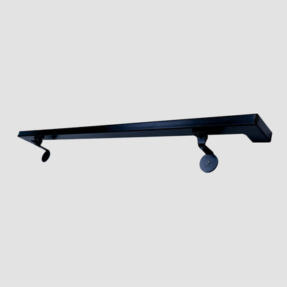 1,57''x0,78" modern industrial handrail, modern stair safety handle, wall mounted stair railing, oven painted iron stair railing for steps.