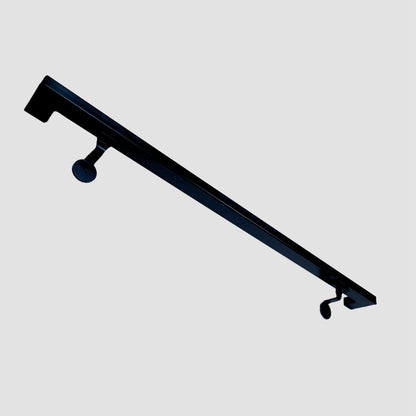 1,57''x0,78" modern industrial handrail, modern stair safety handle, wall mounted stair railing, oven painted iron stair railing for steps.