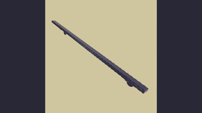 1,57''x0,78" modern industrial handrail, modern stair safety handle, wall mounted stair railing, oven painted iron stair railing for steps.
